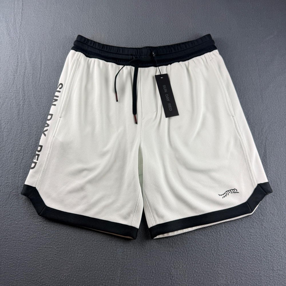 Sun Day Red Training Mesh Shorts Men's M White Tiger Woods Performance Golf NEW